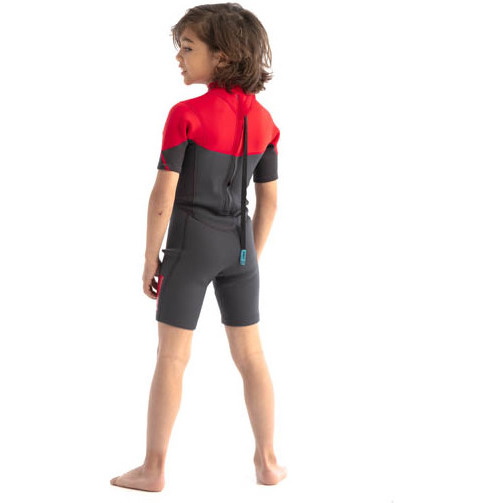 2026 Jobe Junior Boston 2mm Back Zip Shorty Wetsuit 3036210 - Red
